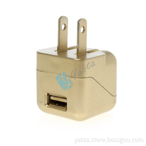 Single USB Folding Mobile Charger Luxury Gold AC Adapter For Iphone
